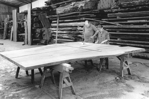 Mira Nakashima designing the Peace Table Mira Nakashima designing the Peace Table