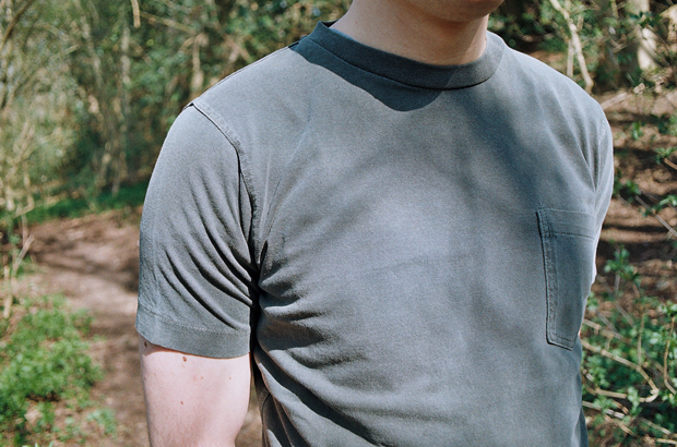 Double Needle T-Shirt in Formica Pigment