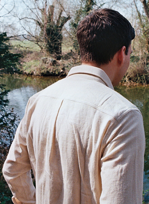 Leno Weave Work Shirt in Natural 3
