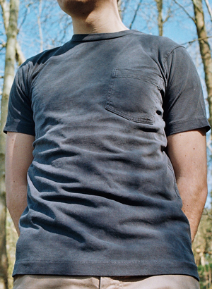 Double Needle T-Shirt in Ink Pigment