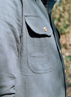 Leno Weave Work Shirt in Eucalyptus 3