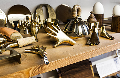 A selection of objects up-close in the Aubock workshop.