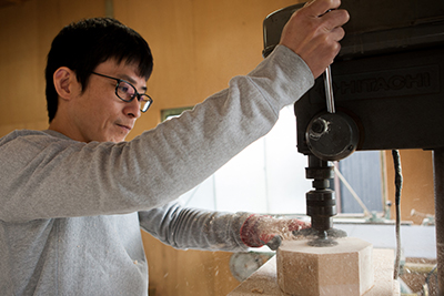 Kenichi Fujii at the Fujii Works workshop in Ono City, Hyogo Prefecture, Japan.
