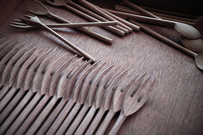 Cherry Forks and Oak Spoons, all of which can be found in OEN Shop.
