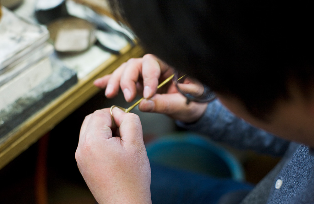 Japanese Metalworker Ruka Kikuchi at work