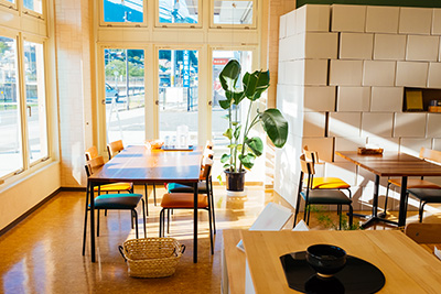Inside the d:matcha shop in Wazuka, Kyoto.